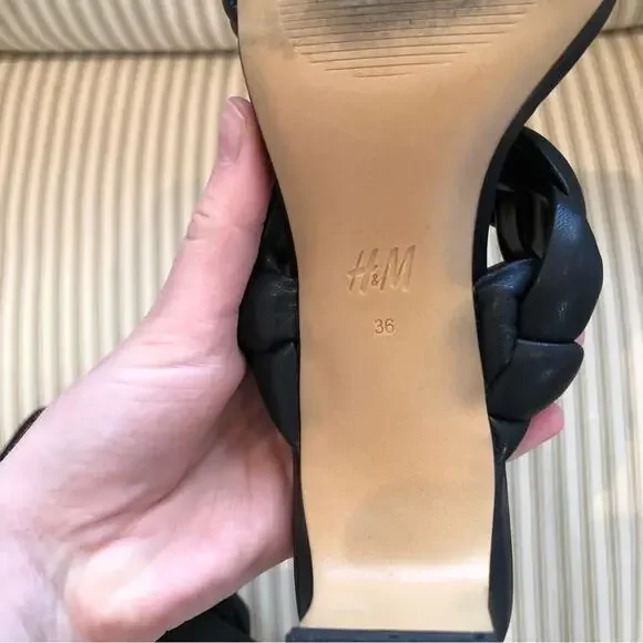 H&M Quilted Faux Leather Sandal Heels - Picture 10 of 10